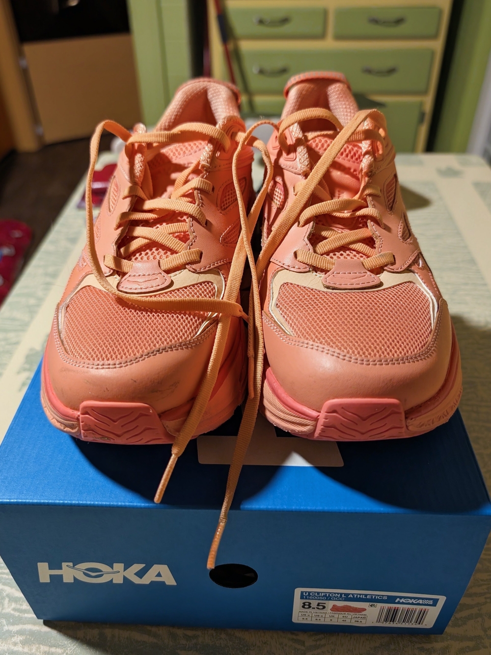 HOKA Women's Coral Peach Running Shoes